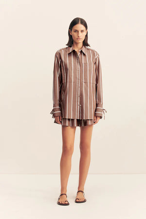 Shona Joy Spencer Shirt | Cafe Au Lait