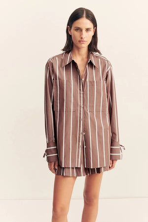 Shona Joy Spencer Shirt | Cafe Au Lait