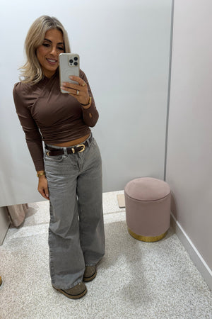 Madison The Label Adalia Top | Espresso