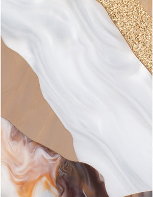 Olga Berg The Fleur Acrylic Top Handle Clutch Bag | Natural