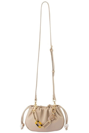 Olga Berg The Mavis Acrylic Clutch Bag | Natural