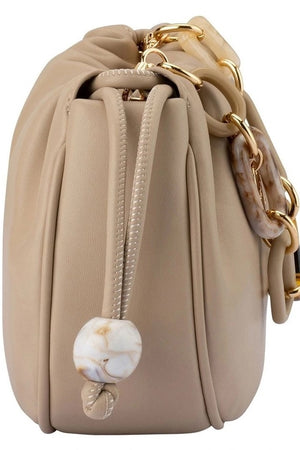 Olga Berg The Mavis Acrylic Clutch Bag | Natural