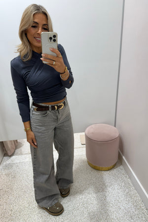 Madison The Label Adalia Top | Slate