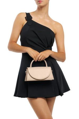 Olga Berg The Hailey Top Handle Clutch Bag | Natural