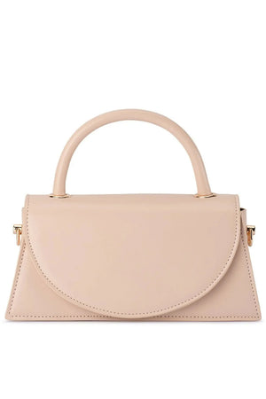 Olga Berg The Hailey Top Handle Clutch Bag | Natural