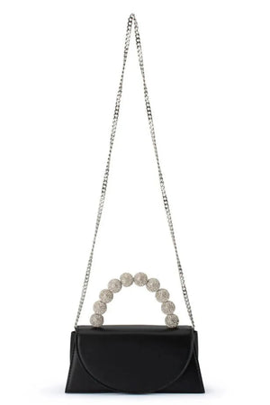 Olga Berg The Gianna Top Handle Clutch | Black
