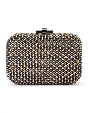 Olga Berg The Ellen Hotfix Clutch Bag | Metallic