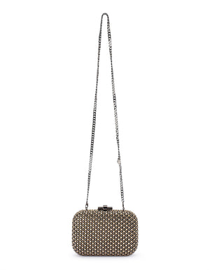 Olga Berg The Ellen Hotfix Clutch Bag | Metallic