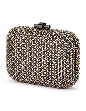 Olga Berg The Ellen Hotfix Clutch Bag | Metallic