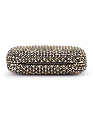 Olga Berg The Ellen Hotfix Clutch Bag | Metallic