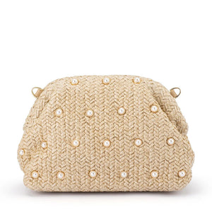 Olga Berg The Kaia Clutch Bag | Natural