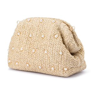 Olga Berg The Kaia Clutch Bag | Natural