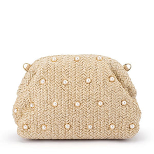 Olga Berg The Kaia Clutch Bag | Natural