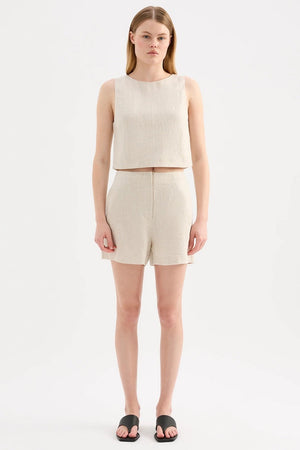 Nude Lucy Marli Linen Top | Natural