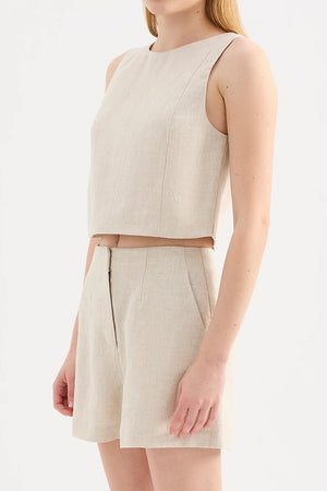 Nude Lucy Marli Linen Top | Natural