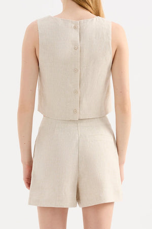 Nude Lucy Marli Linen Top | Natural