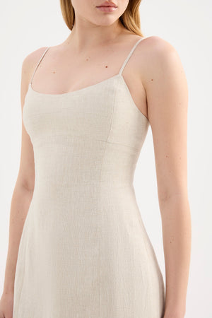 Nude Lucy Carmela Linen Mini Dress | Natural