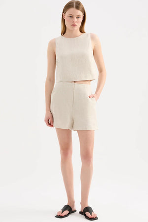 Nude Lucy Marli Linen Short | Natural