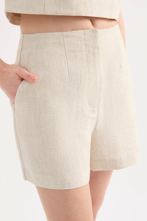 Nude Lucy Marli Linen Short | Natural