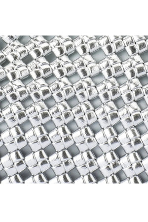 Olga Berg Everly Hand Woven Clutch | Silver