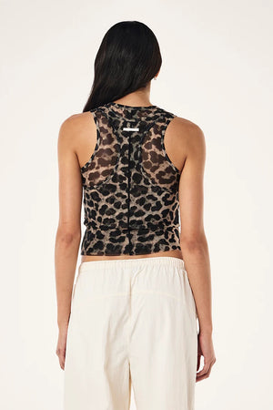 P.E Nation Discovery Mesh Tank | Leopard Print