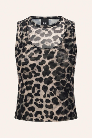 P.E Nation Discovery Mesh Tank | Leopard Print