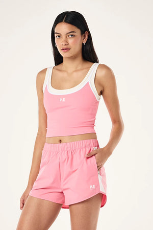 P.E Nation Forward Tank | Pink Lemonade / Whisper White