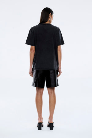 Ena Pelly Leopard Collegiate Tee | Vintage Black