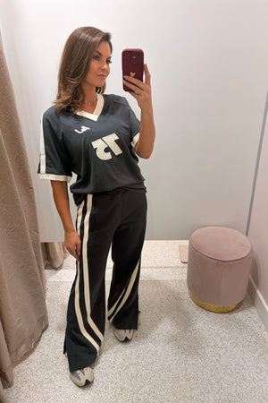 Araminta James Motor Slub Tee | Washed Black