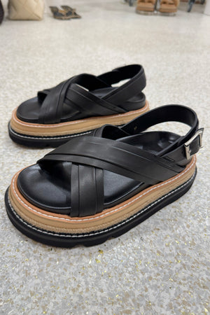 Alias Mae Veena Platform Sandal | Black Leather