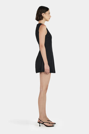 Ownley Nessa Linen Mini Dress | Black