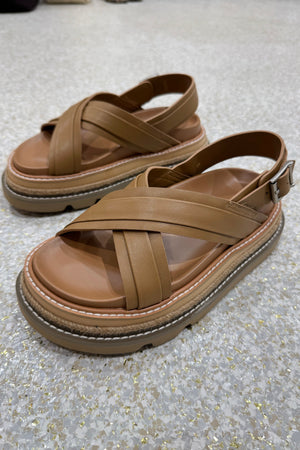 Alias Mae Veena Platform Sandal | Camel Leather