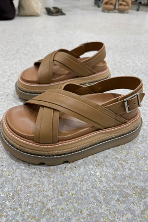 Alias Mae Veena Platform Sandal | Camel Leather