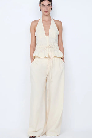 Bec + Bridge Astrid Wide Leg Pant | Ecru