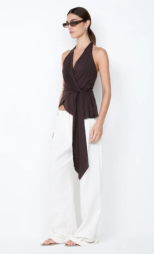 Bec + Bridge Mia Halter Top | Dark Chocolate