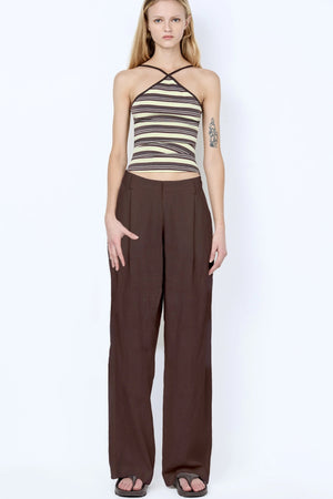 Bec + Bridge Vinnie Wide Leg Pant | Dark Chocolate