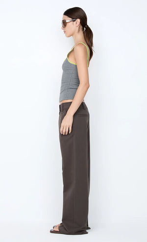 Bec + Bridge Lana Square Neck Tank | Grey Marle / Lime