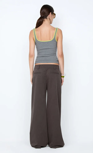 Bec + Bridge Lana Square Neck Tank | Grey Marle / Lime