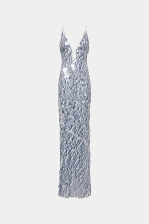 Misha The Sapphire Sequin Dress | Dove Grey
