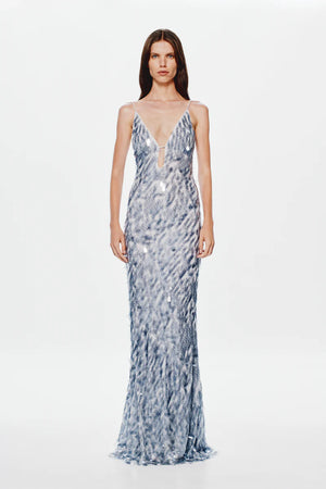 Misha The Sapphire Sequin Dress | Dove Grey