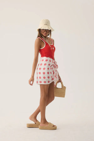 Araminta James Manzana Rib Tank | Apple Red