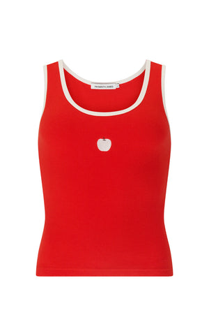 Araminta James Manzana Rib Tank | Apple Red