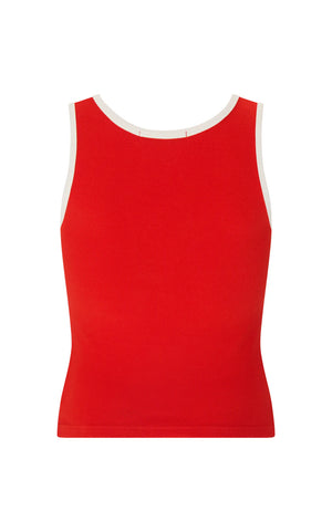 Araminta James Manzana Rib Tank | Apple Red