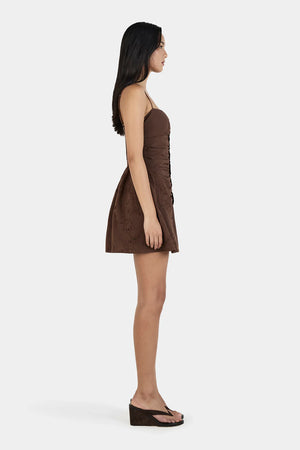 Ownley Yash Mini Dress | Chocolate