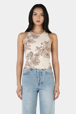 Ownley Megan Tank Rollng Waves | Beige