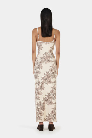 Ownley Gabrielle Maxi Dress Rolling Waves | Beige