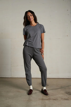 Perfect White Tee Harley Boxy Crew Tee | Charcoal