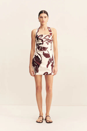 Shona Joy Emmett Halter Draped Mini Dress | Redwood Wallpaper