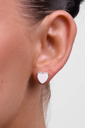 Liberte Myra Heart Stud | Silver