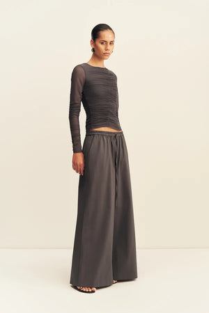 Shona Joy Campbell Wide Leg Drawstring Pant | Shadow